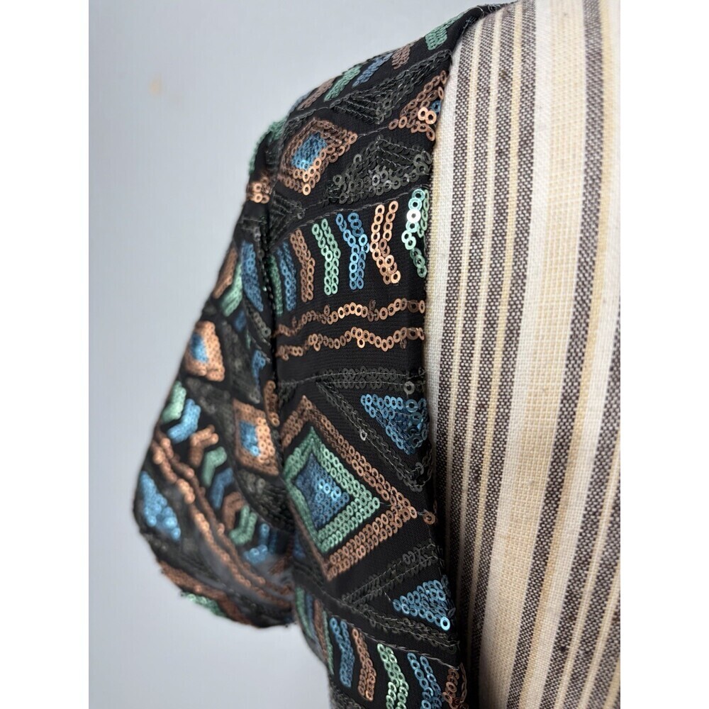Show Me Your MuMu Women's Multicolor Aztec Tallulah Low Back Mini Dress LARGE - Picture 4 of 5